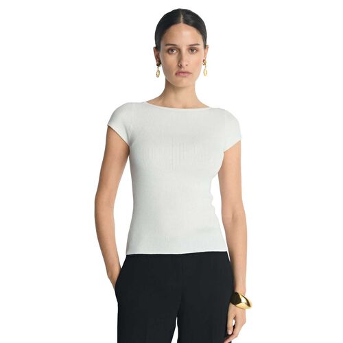 Veronika Maine Cotton Silk Cap Sleeve Knit